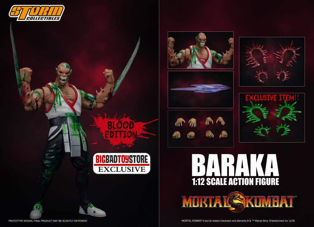 Storm Collectibles Mortal Kombat Baraka Blood Edition 1/12 Action Figure
