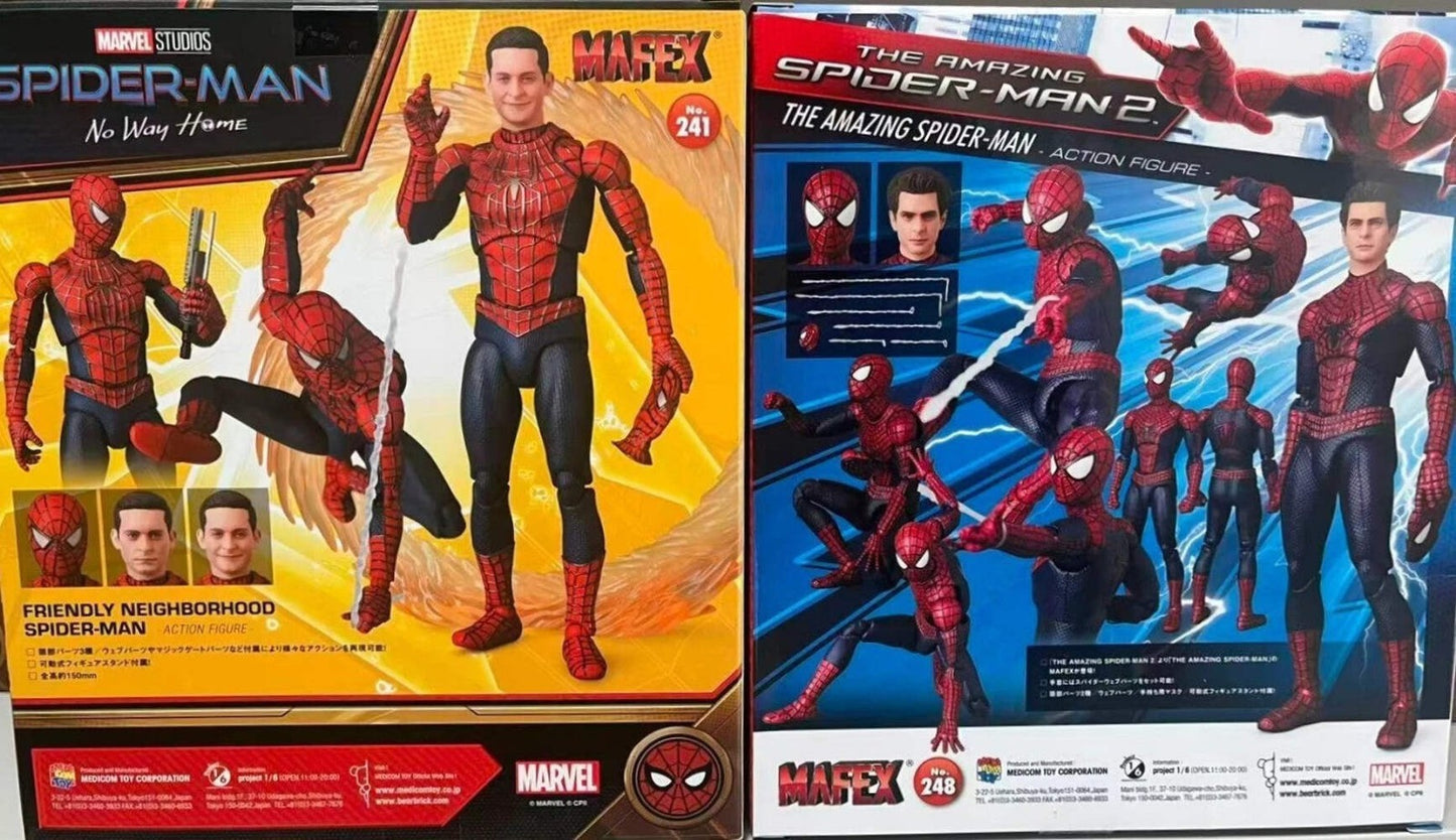 MAFEX Spider-Man No Way Home Andrew Garfield Tobey Maguire 2 Figure Set