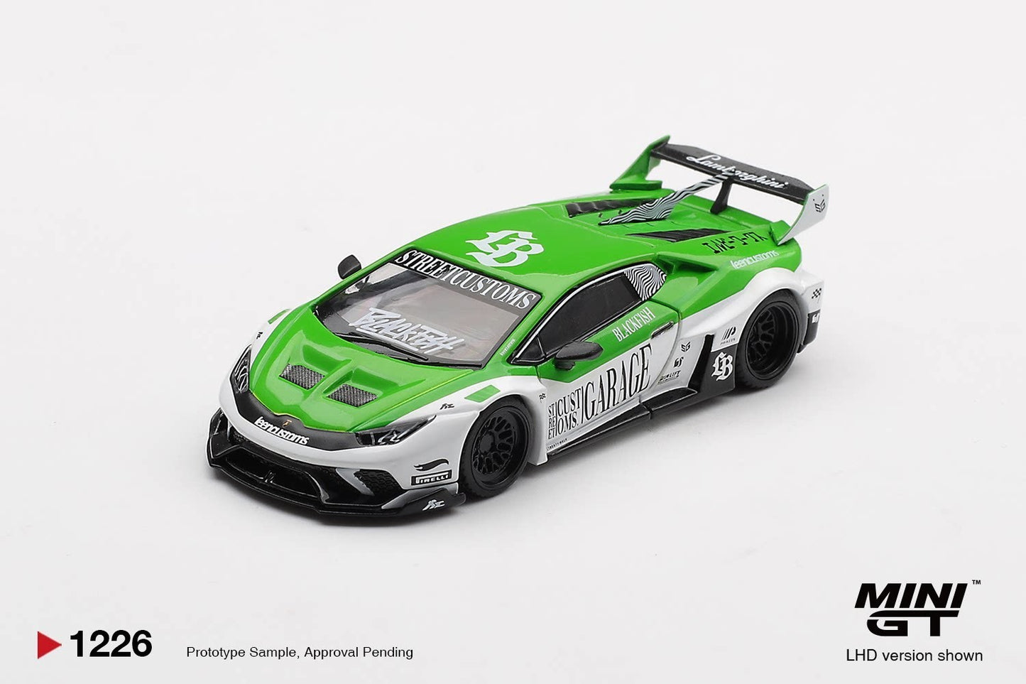 MINI GT 1/64 LB Works Lamborghini Huracan GT Street Customs Green Preorder