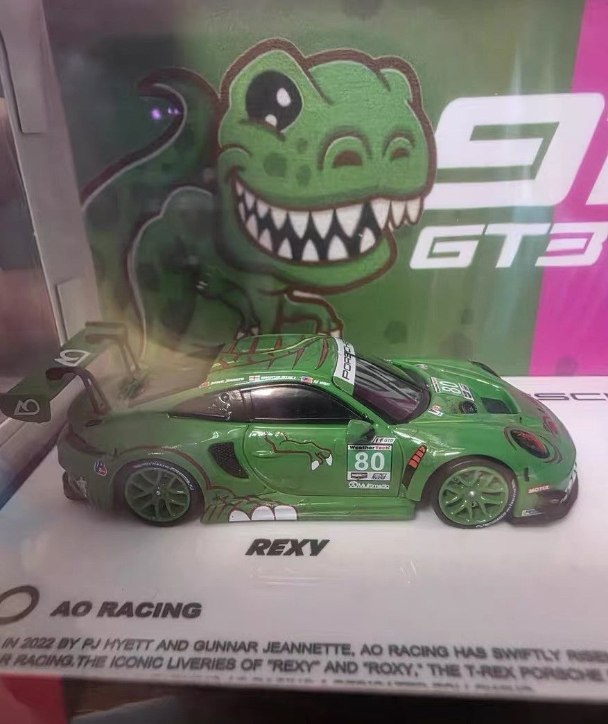 Star Race 1/64 Porsche 911 GT3 R ROXY Dino 2 Car Set Limited 999