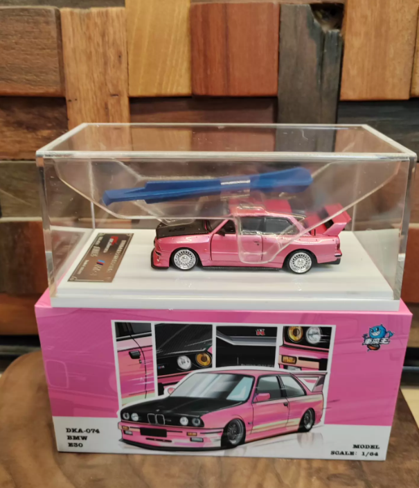 DKA 1/64 BMW E30 M3 Pink Shenzhen Expo Limited Diecast Model