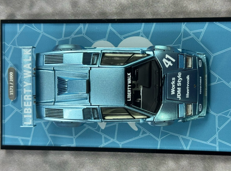 TOPART 1/64 LBWK Countach Ice Blue 2026 Malaysia Show Exclusive