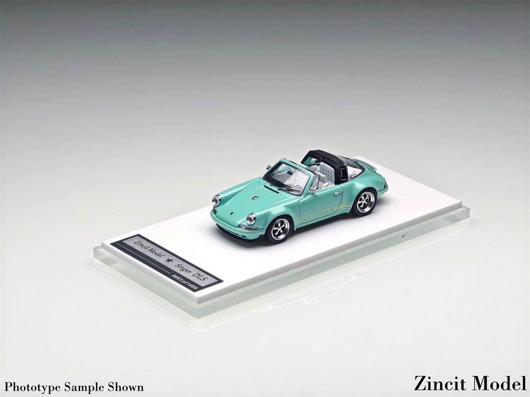 Zincit Model 1/64 Singer 964 Targa Tiffany Blue Convertible Preorder