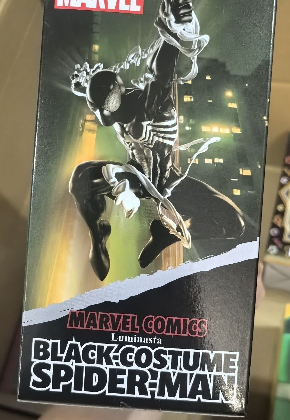 SEGA Luminasta Black Suit Spider-Man Figure Marvel Comics Japan Prize NEW