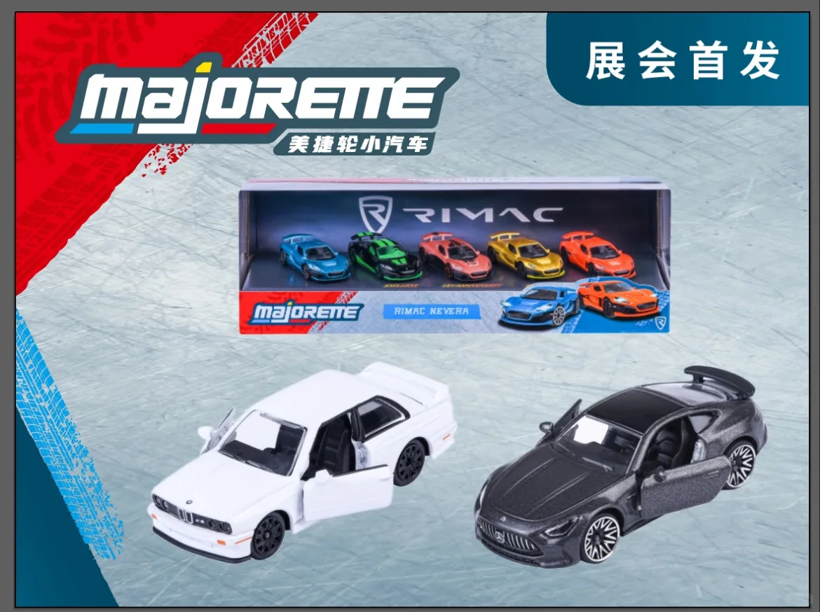 Majorette Mercedes AMG GT Grey 1/64 Diecast Model Car Opening Doors