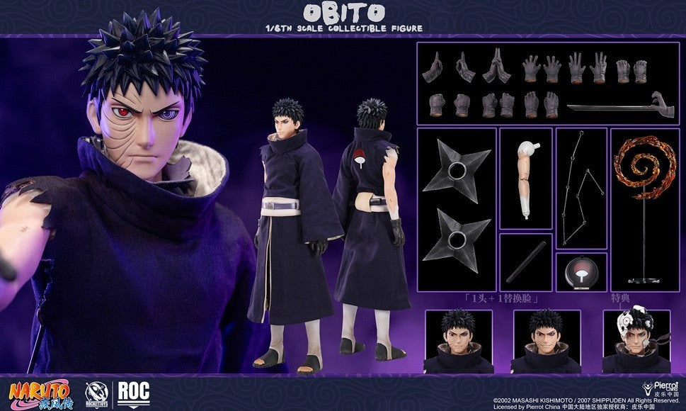 ROCKETTOYS 1/6 Naruto Shippuden Obito Uchiha Figure PREORDER