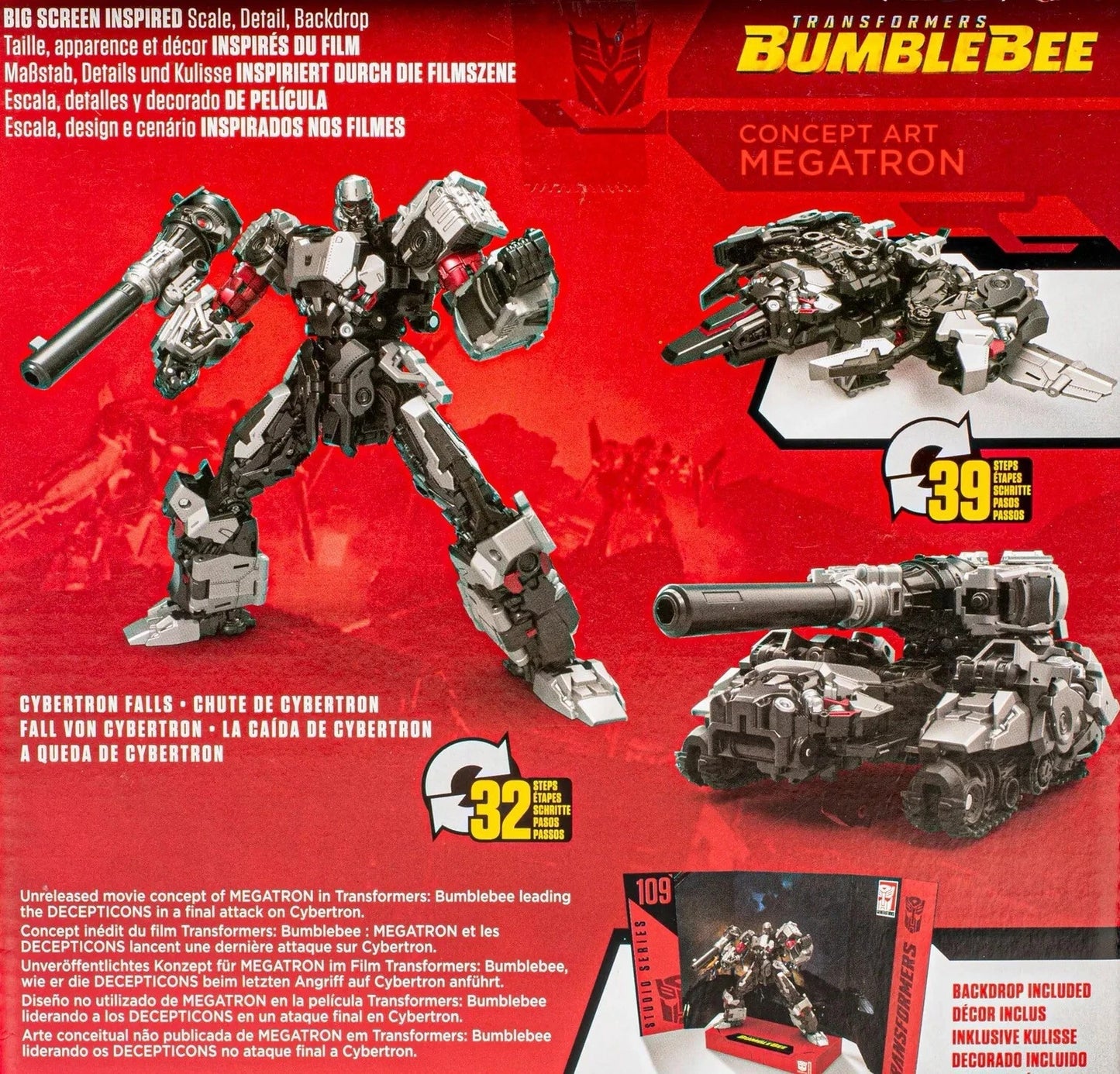 Transformers Studio Series 109 Concept Art Megatron Bumblebee Movie Hasbro Takar