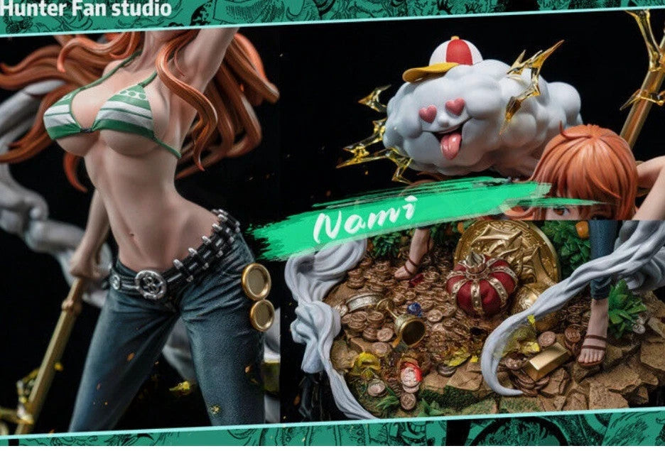 HUNTER FAN Recast Nami ONE PIECE 1/6 Resin Figure Anime GK Statue Painted