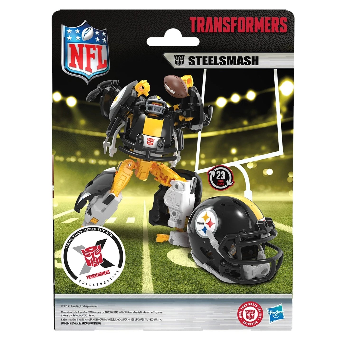 Steelsmash Steelers Transformers NFL Helmet Robot Hasbro Figure New