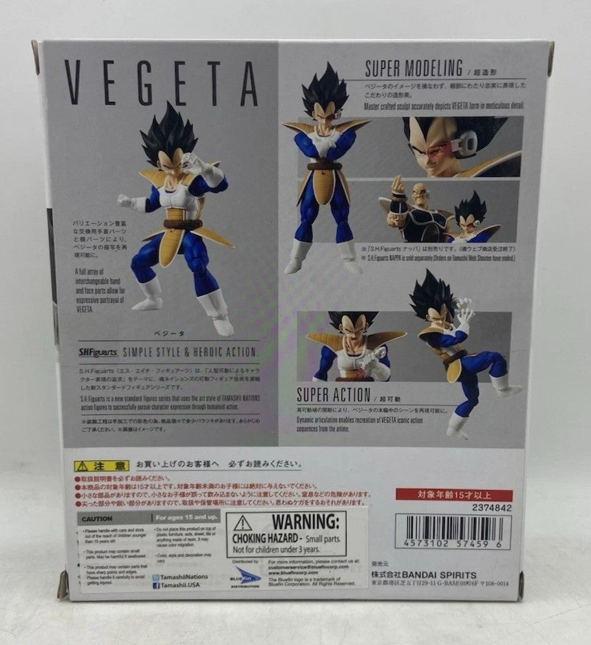 SH Figuarts Vegeta Scouter Dragon Ball Z Bandai Tamashii Nations Action Figure