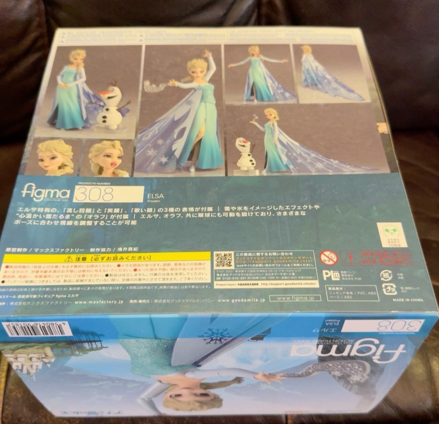 Disney Figma 308 Elsa Frozen Action Figure Max Factory + Olaf New Authentic