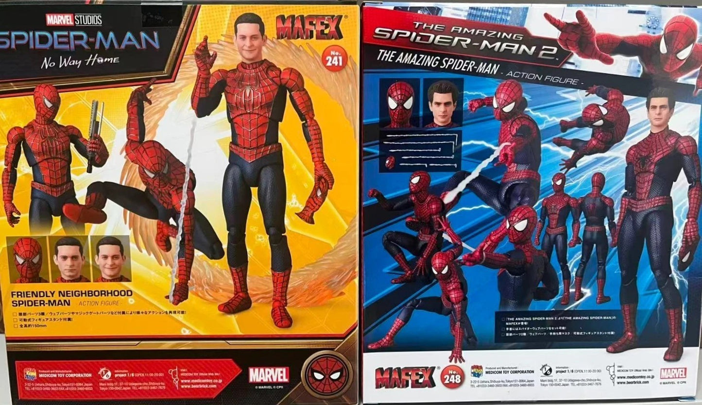 MAFEX Spider-Man No Way Home Andrew Garfield Tobey Maguire 2 Figure Set
