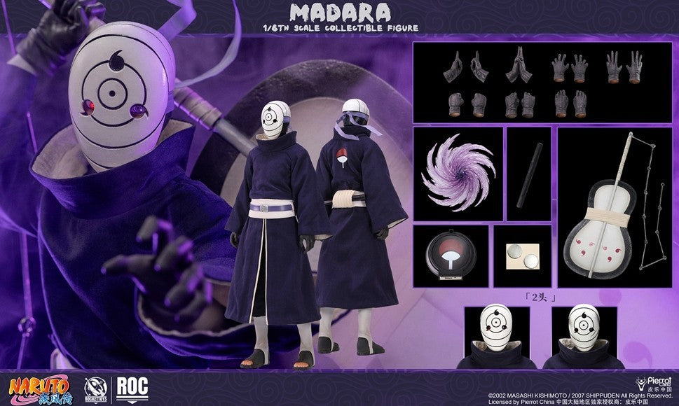 ROCKETTOYS 1/6 Madara White Mask Naruto Figure PREORDER