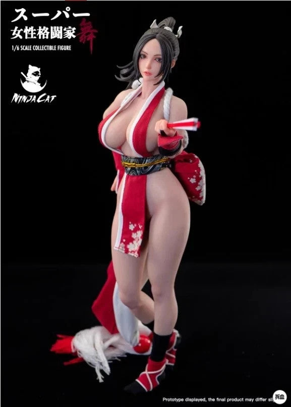 Ninja Cat Mai Shiranui Style 1/6 Scale Female Fighter Collectible Figure Silicon