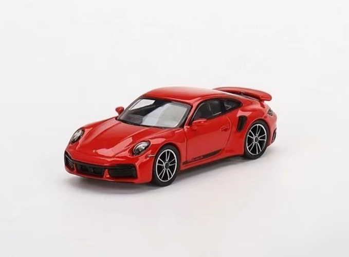 Mini GT Porsche 911 Turbo S Guards Red 1/64 Diecast Model Car Collectible