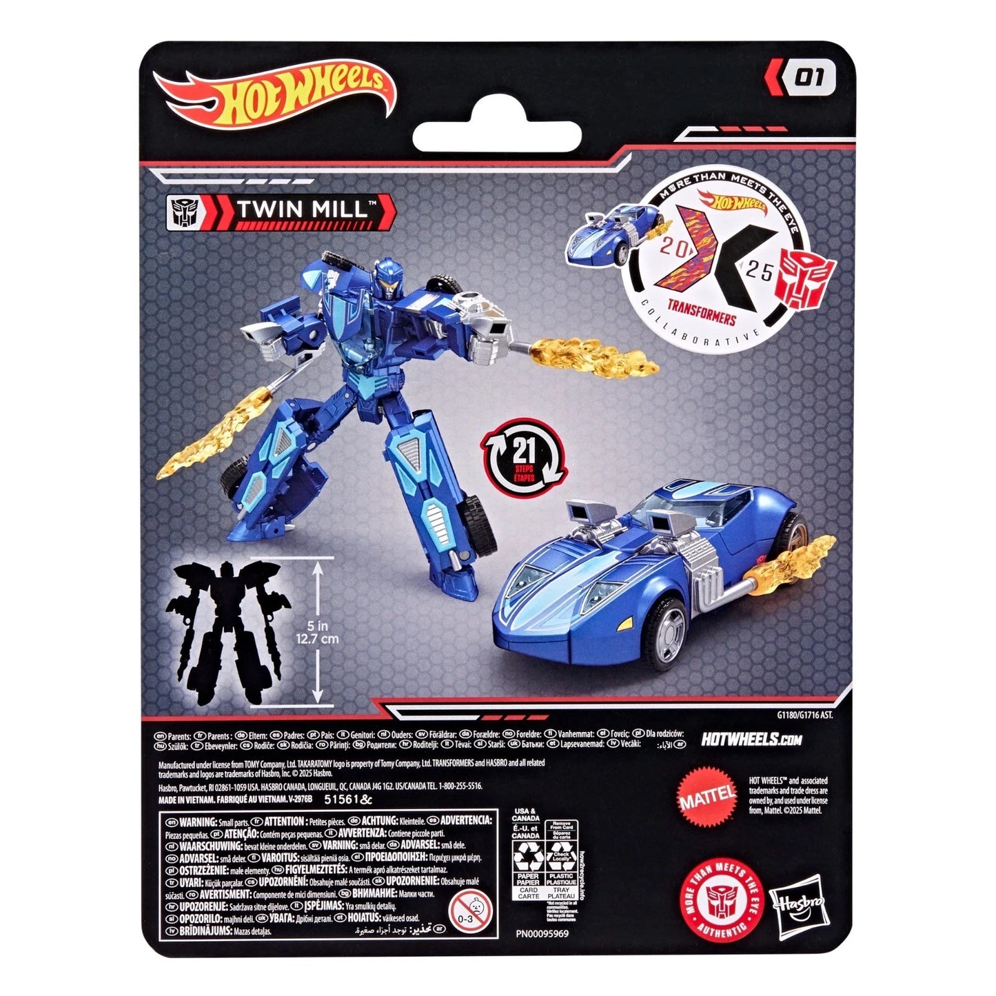 Hot Wheels Transformers Twin Mill Mattel Hasbro Collaboration Figure NEW