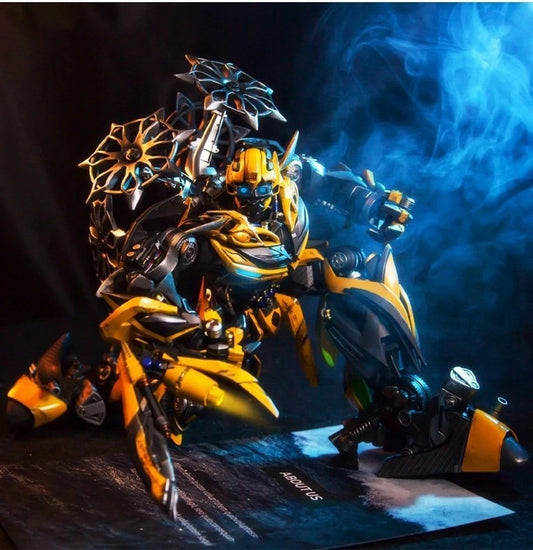 1/18 Bumblebee Alloy Action Figure 35cm Joint Movable Double Headed LED Version