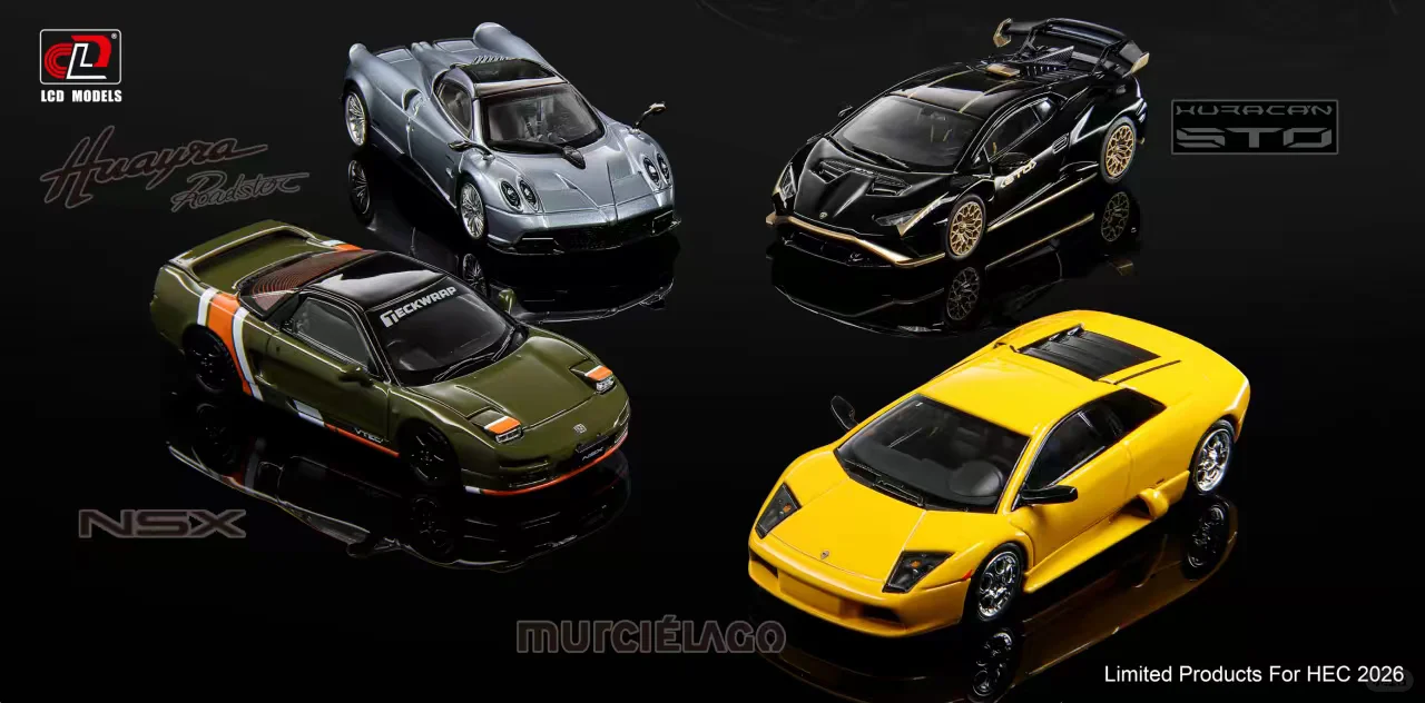LCD Models Supercar Set Huayra NSX Murcielago Huracan STO 1/64