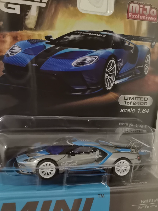 MINI GT 429 1 64 Ford GT Mk2 Ford Performance MiJo Clear Chase Variant