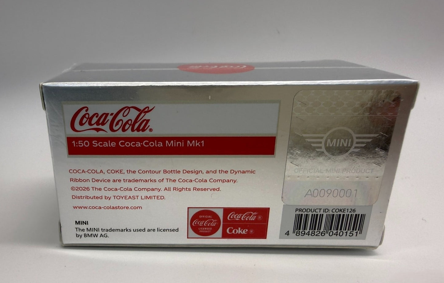 1/50 Mini Cooper Coca Cola Diecast Car Model Classic Coke Collectible
