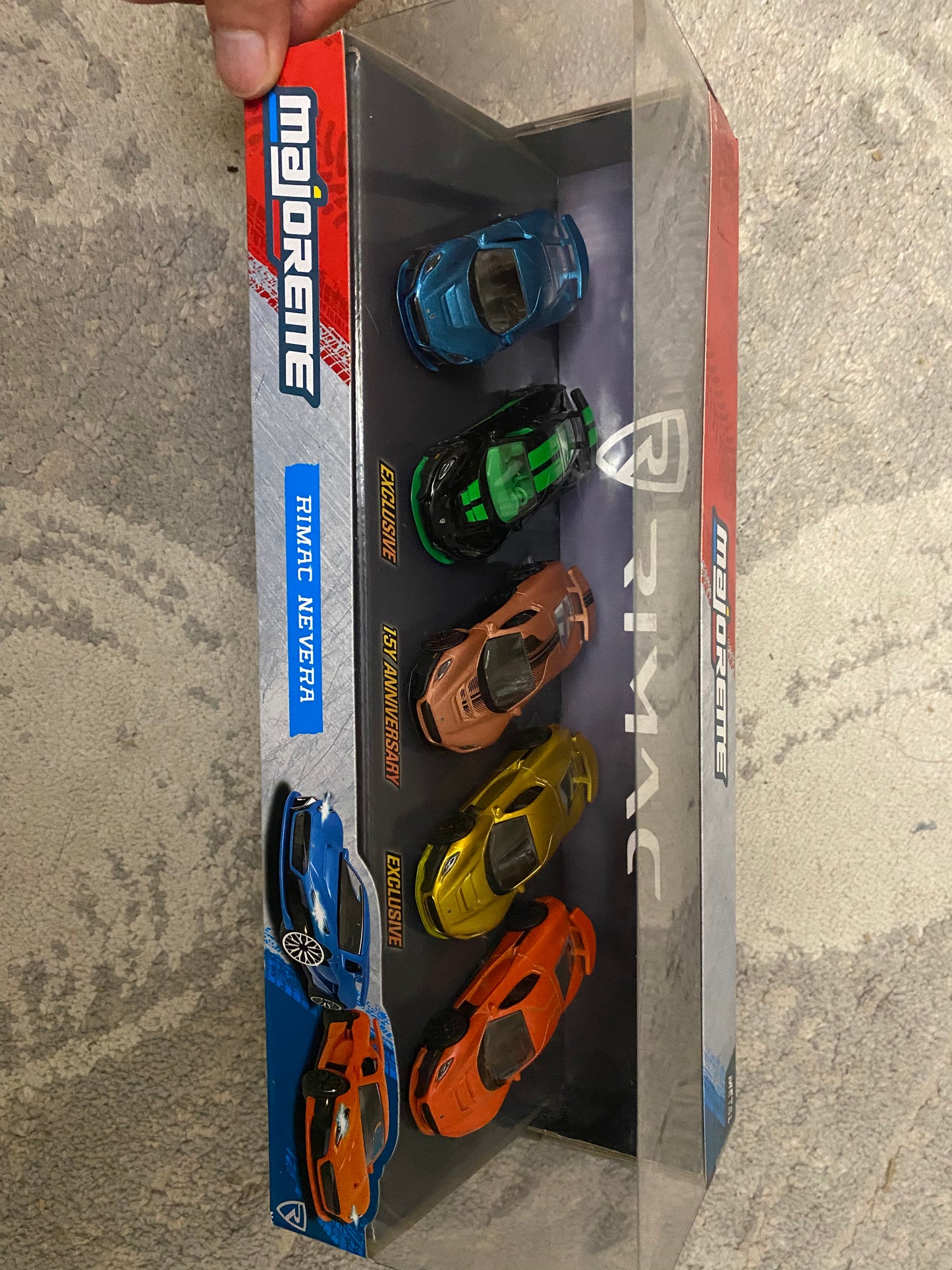 Majorette Sports Car 5 Pack Set 1/64 Diecast Rimac Nevera Gift Box