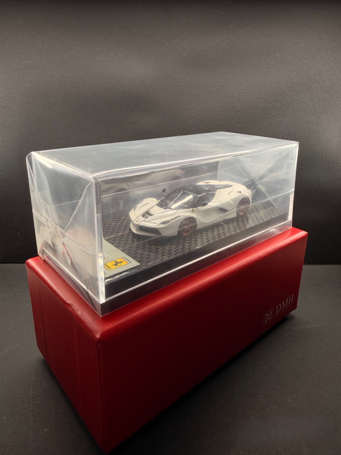 DMH 1/64 Ferrari LaFerrari Aperta Pearl White Resin Model Limited Edition