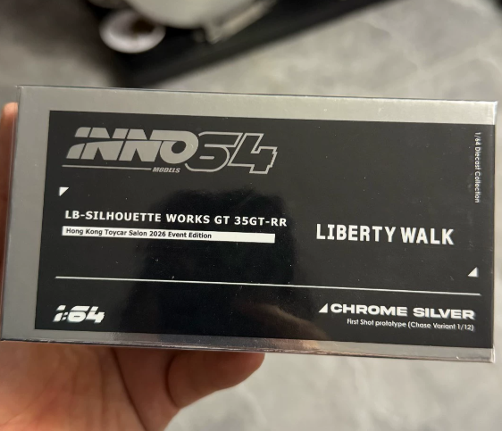 INNO64 1/64 LB-Silhouette Works GT-R R35 Chrome Silver HK Show 2026