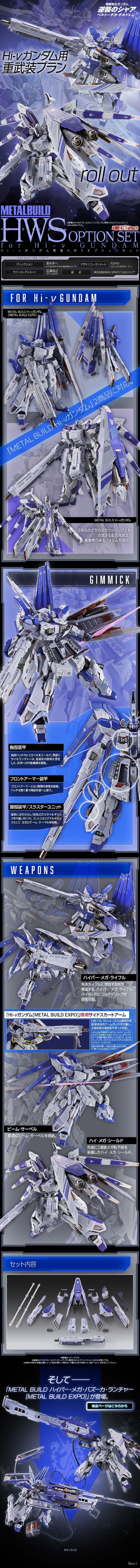 Metal Build Hi-Nu Gundam HWS Option Set Preorder