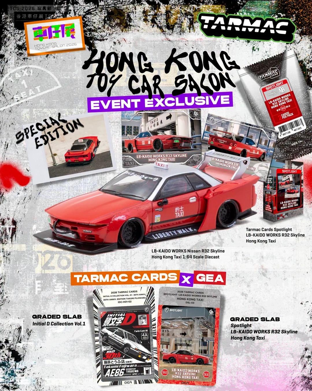 Tarmac Works 1/64 LB-Kaido Works R32 Skyline Hong Kong Taxi Limited Edition