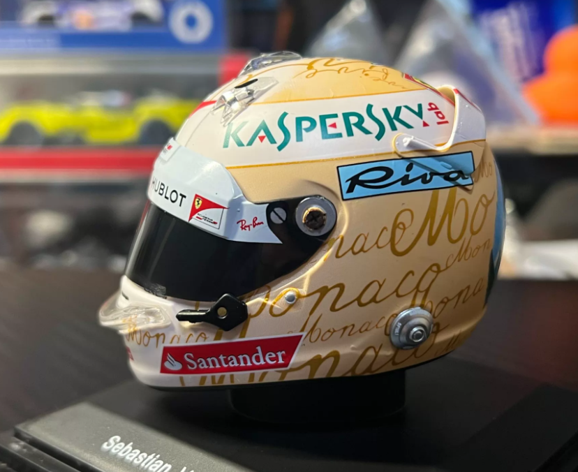 Spark 1:5 Sebastian Vettel 2017 Monaco GP Helmet Replica