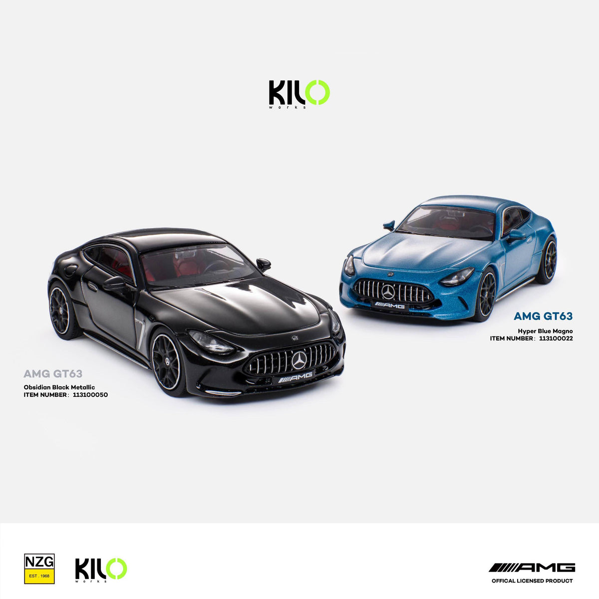 KILOworks 1/64 Mercedes-AMG GT 63 Obsidian Black Metallic