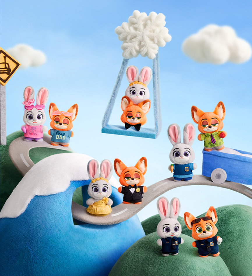 POP MART Disney Zootopia Ace Series Plush Pendant Figure