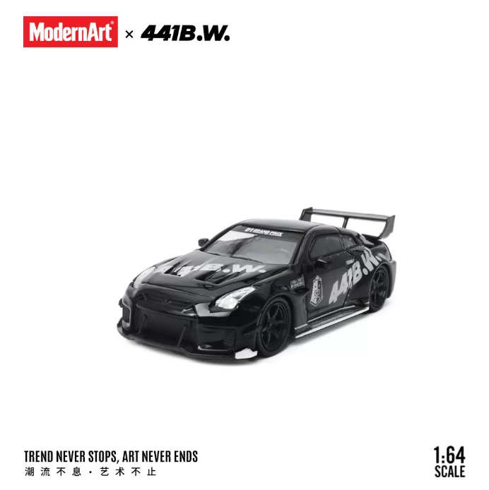 ModernArt x 441B.W. 1/64 Mercedes-Benz Actros & Nissan GT-R R35 Set