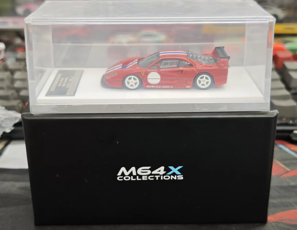 MY64 1/64 Ferrari F40 LM Red with Racing Livery Resin Model