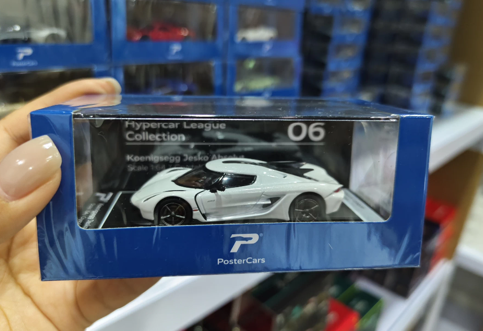 PosterCars 1/64 Koenigsegg Jesko Absolut Crystal White