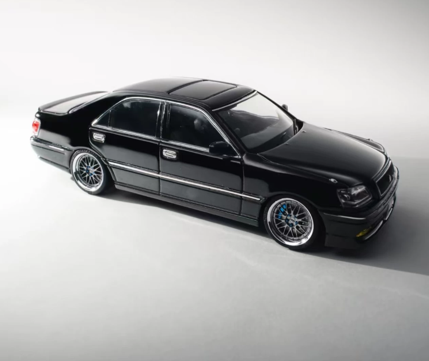 WHELART 1/64 Toyota Crown Athlete JZS171 VIP Gloss Black Foshan APA