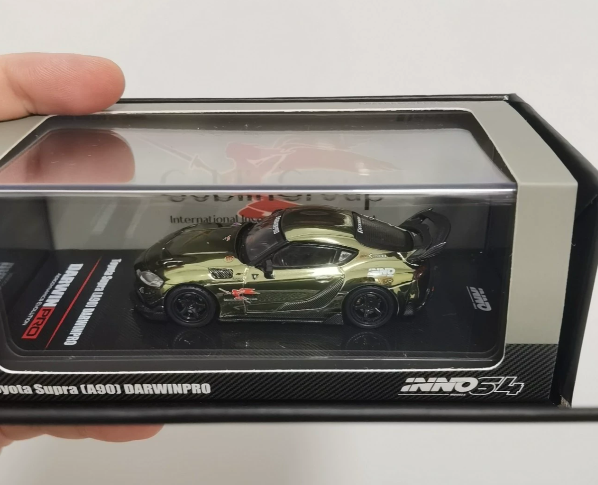 INNO64 1/64 Toyota Supra A90 DARWINPRO Teckwrap Green Chrome Chase