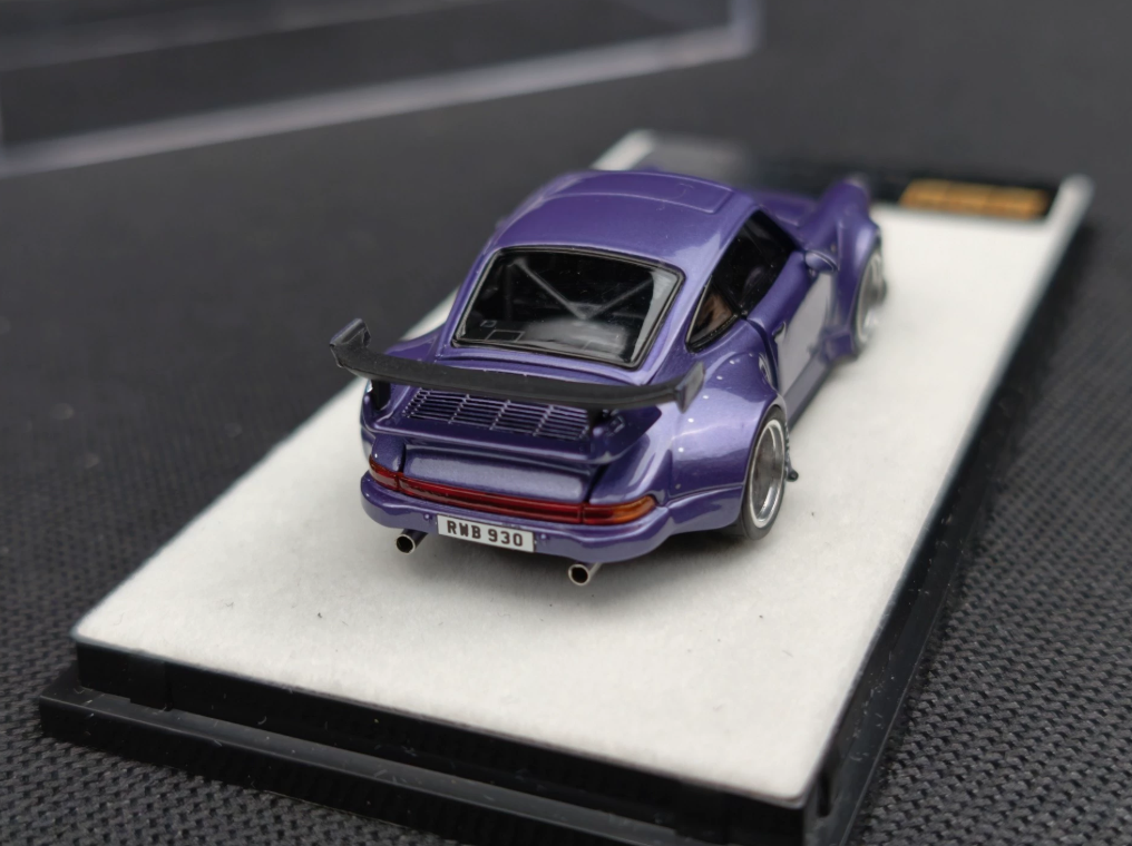 PGM 1/64 Porsche 930 RWB Violet Purple Diecast Full Open