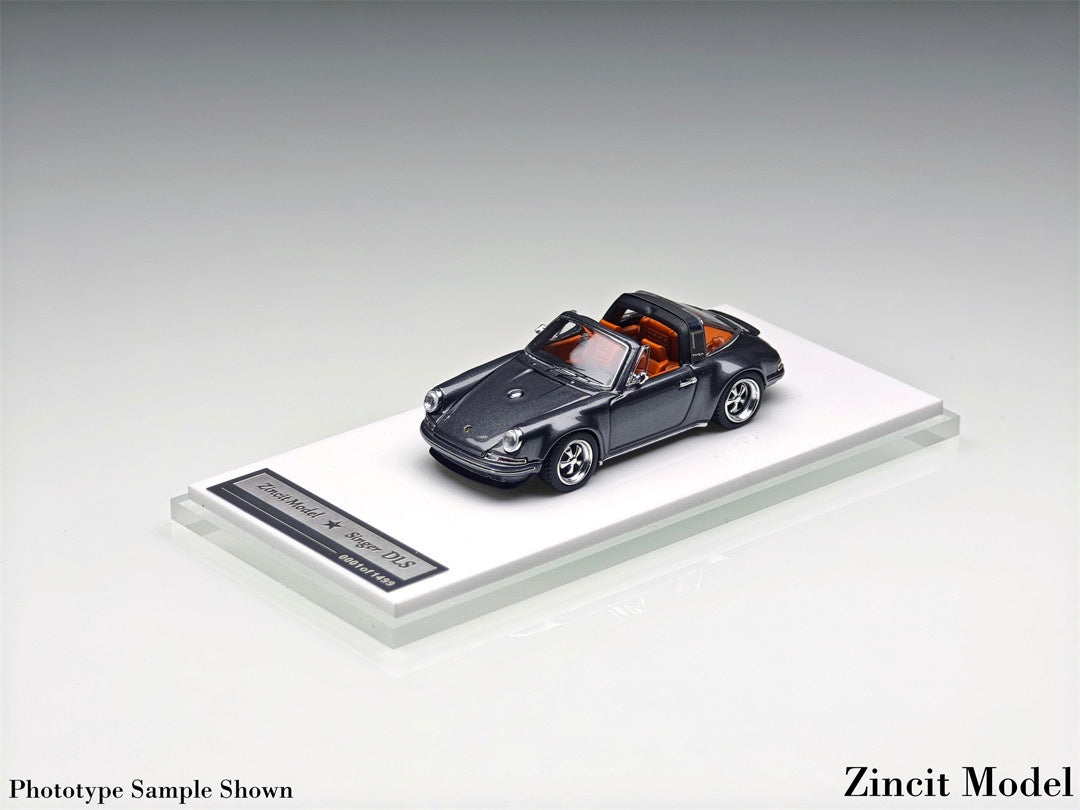 Zincit Model 1/64 Porsche 964 Singer Targa Gunmetal Grey Convertible Preorder