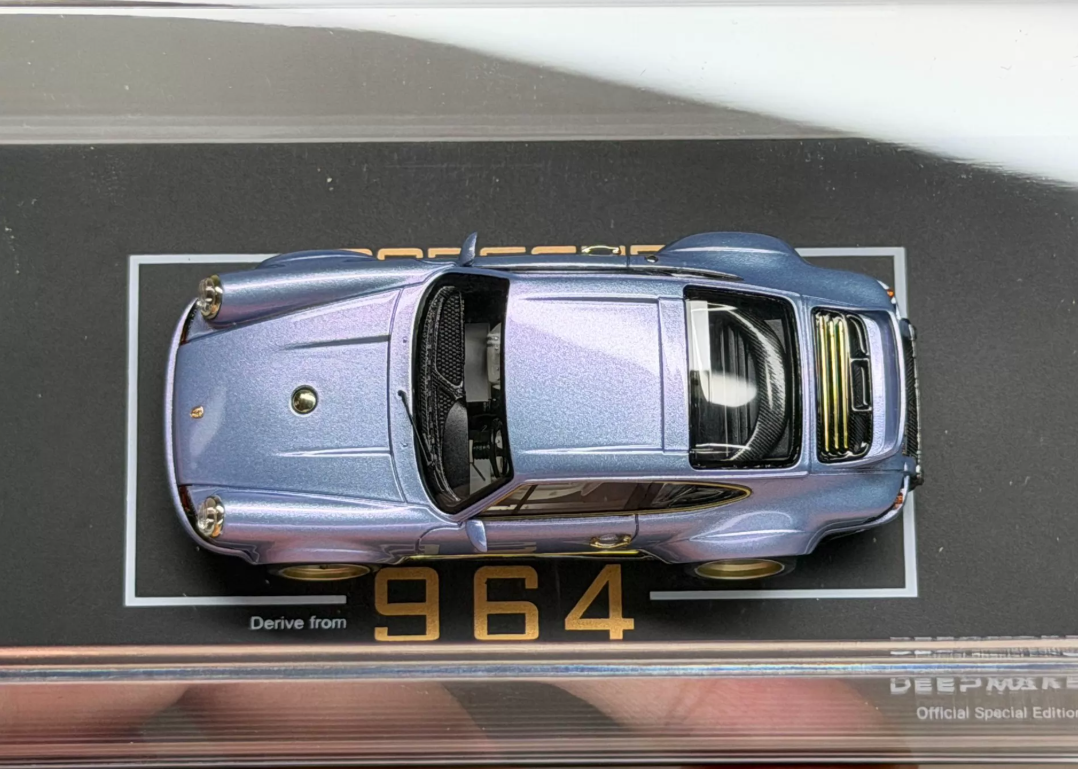 DeepMaker 1:64 Porsche Singer DLS Dawn Blue VIP Exclusive Resin Model