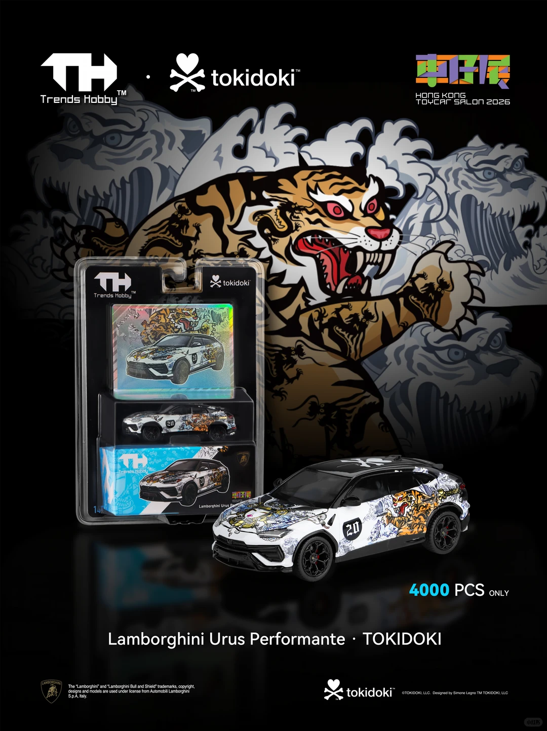 TH 1/64 Lamborghini Urus Performante Tokidoki Toycar Salon