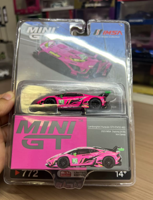 MINIGT 1:64 Lamborghini Huracan GT3 EVO2 Iron Dames IMSA 2023 Daytona Model Car