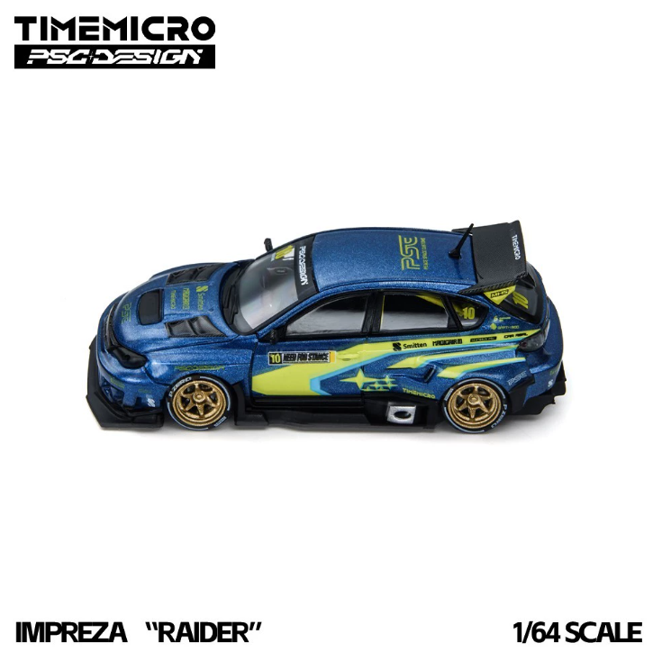 TimeMicro PSC Design 1/64 Subaru Impreza Raider Blue TM648304 Preorder