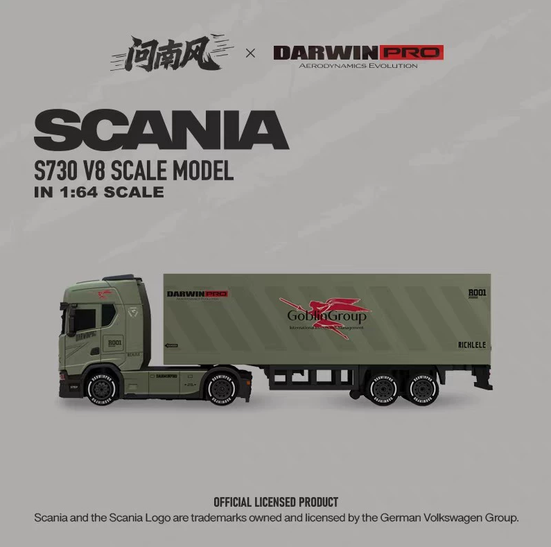 Wennanfeng x DarwinPRO 1:64 Scania S730 V8 RC Truck Model