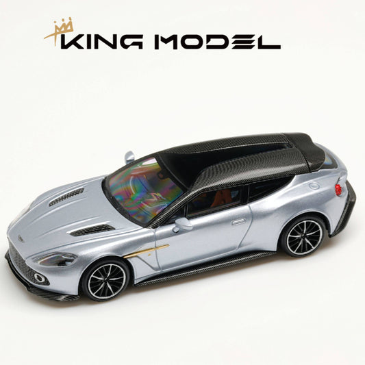 King Model Aston Martin Vanquish Zagato Shooting Brake Silver 1/64 Car