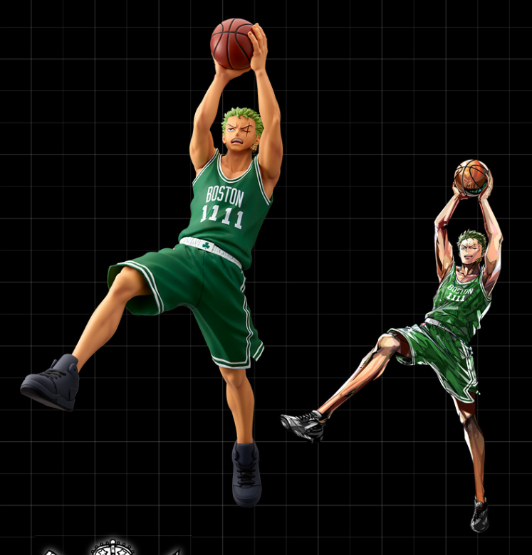 Banpresto One Piece x NBA MSP Roronoa Zoro Boston Celtics Preorder