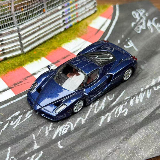 King Model Ferrari Enzo Blue 1/64 Diecast Model Car