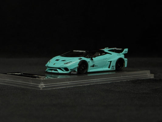 King Model Lamborghini Huracan LB Tiffany Blue 1/64 Diecast Model Car