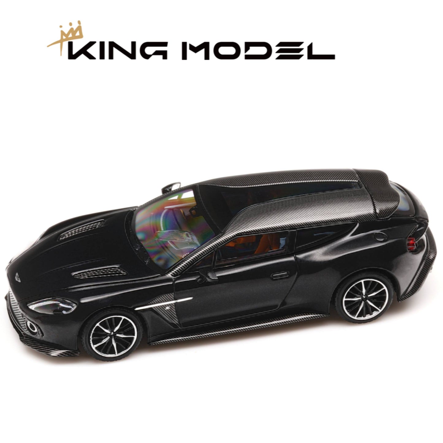 King Model Aston Martin Vanquish Zagato Shooting Brake Black 1/64 Car