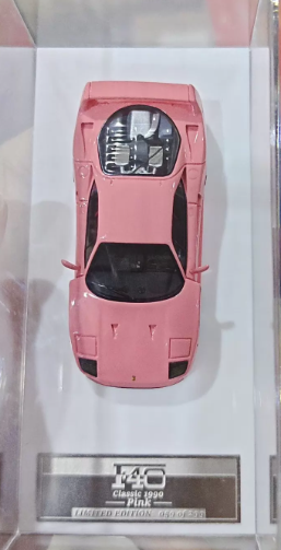 MY 1/64 Ferrari F40 Classic Series Pink Resin Model